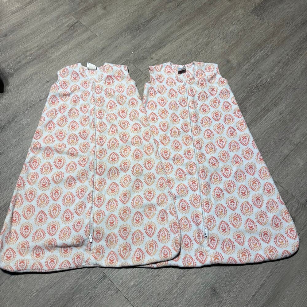 2 Halo SleepSack Wearable Blanket Swaddles Large 12-18 Mo White Orange Pattern - Picture 3 of 7